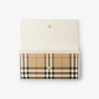 Check Continental Wallet in Archive beige/soap beige - Women, Technical, Cotton | Burberry® Official
