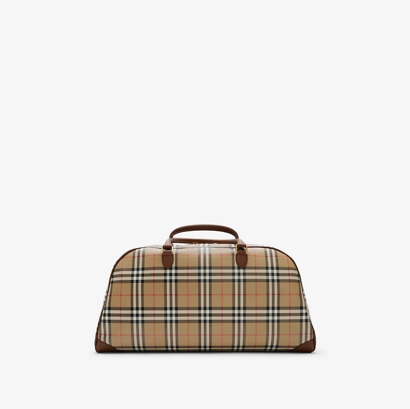 Check Holdall in Archive beige - Men, Cotton | Burberry® Official