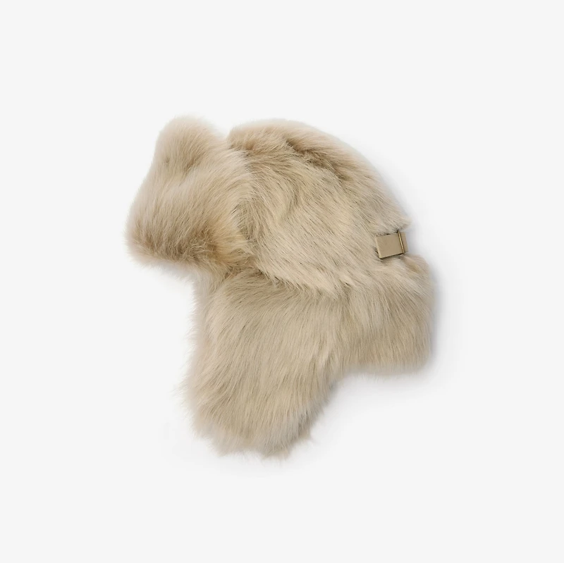 Shearling Trapper Hat in Linden brown - Men | Burberry® Official