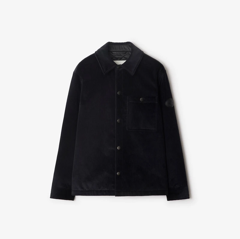 Corduroy Overshirt in Twilight blue - Men | Burberry® Official