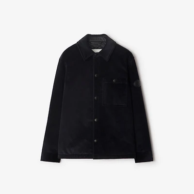 Corduroy Overshirt in Twilight blue - Men | Burberry® Official