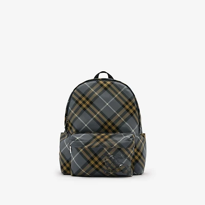 Small Check Backpack in Wave blue - Men, Technical | Burberry® Official