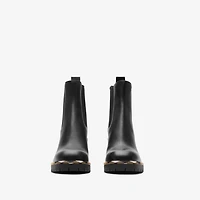 Leather Gravel Heel Chelsea Boots​ in Black - Women | Burberry® Official