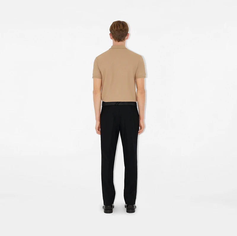 Cotton Polo Shirt in Soft fawn beige - Men | Burberry® Official