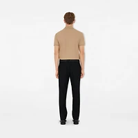 Cotton Polo Shirt in Soft fawn beige - Men | Burberry® Official