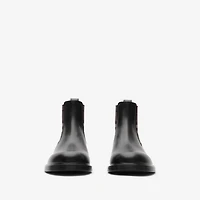 Leather Pembroke Boots in Black - Men | Burberry® Official