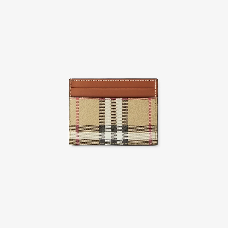 Check Card Case in Archive beige - Women | Burberry® Official