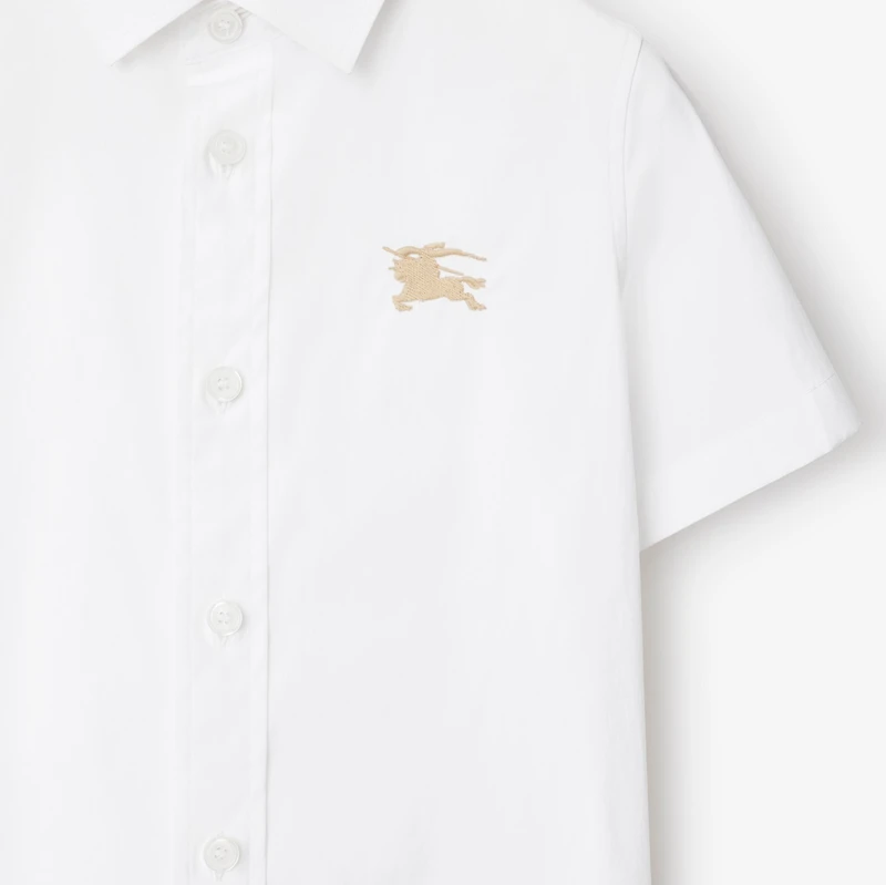 Stretch Cotton Shirt in White | Burberry® Official