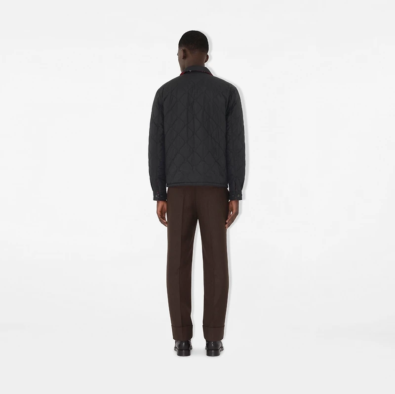 Reversible Quilted Nylon Overshirt in Black - Men | Burberry® Official