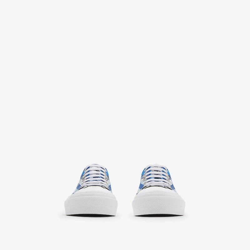 Check Sneakers in Hyacinth - Men, Nylon, Technical | Burberry® Official