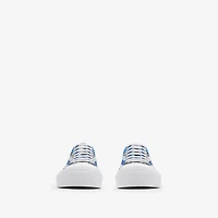 Check Sneakers in Hyacinth - Men, Nylon, Technical | Burberry® Official