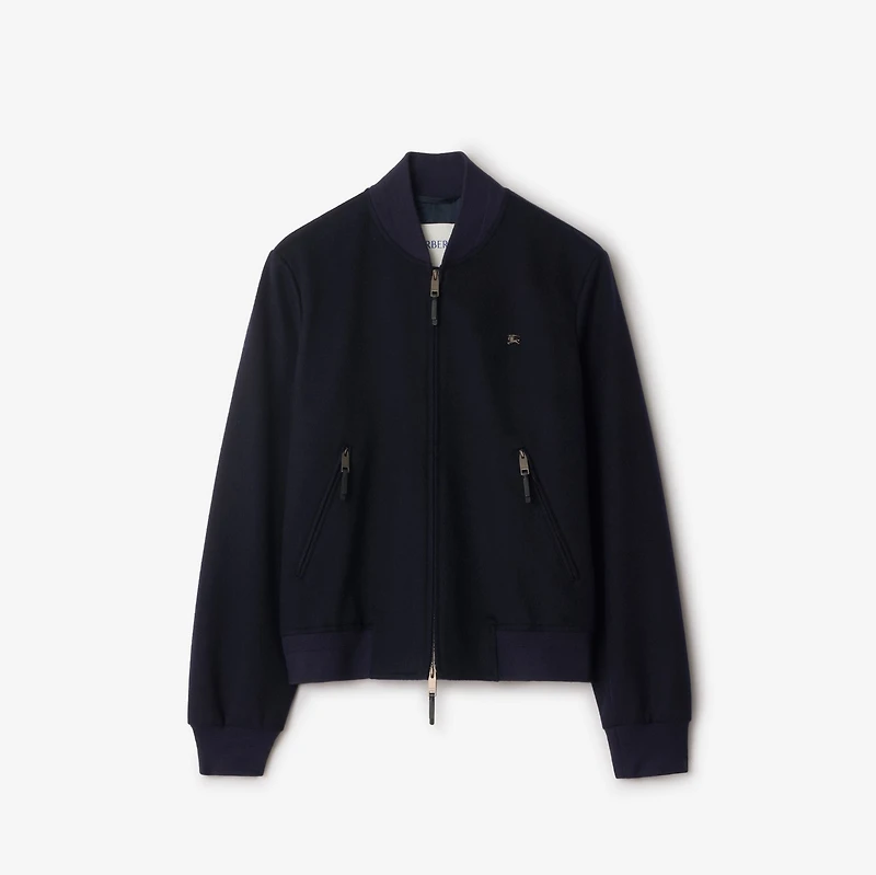 Cashmere Bomber Jacket in Navy - Men | Burberry® Official