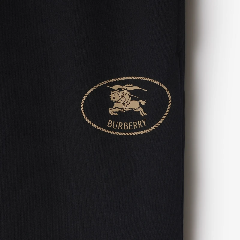Knight Stamp Cotton Jogging Pants in Black - Men | Burberry® Official