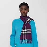 Check Cashmere Scarf in Pansy | Burberry® Official