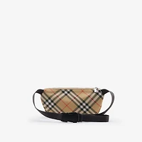 Check Belt Bag in Sand - Men, Nylon | Burberry® Official