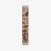 Etched Knight Cashmere Scarf in Sand | Burberry® Official