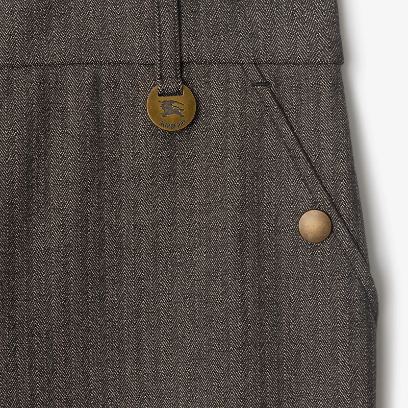 Herringbone Stretch Cotton Jodhpurs in Walnut brown/taupe beige - Women | Burberry® Official
