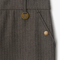 Herringbone Stretch Cotton Jodhpurs in Walnut brown/taupe beige - Women | Burberry® Official