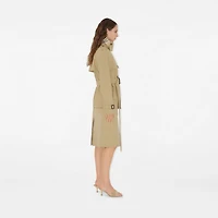 Cotton Blend Trench Jacket in Beige - Women, Nylon | Burberry® Official