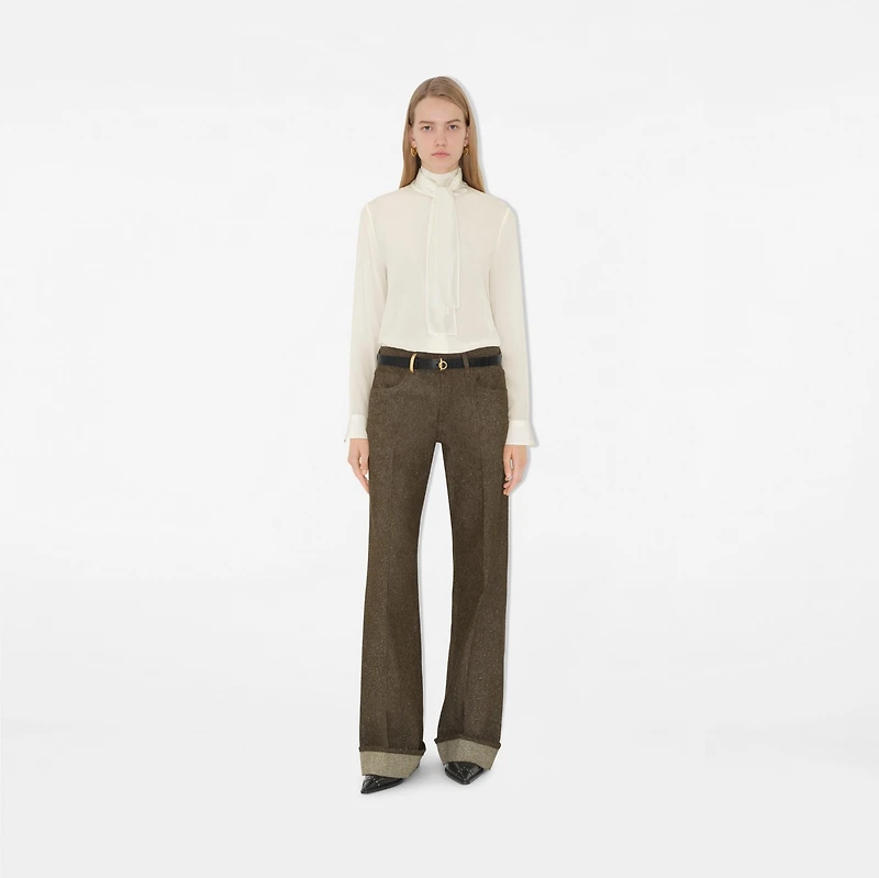 Leather Rocking Horse Belt in Black - Women | Burberry® Official