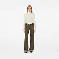 Leather Rocking Horse Belt in Black - Women | Burberry® Official
