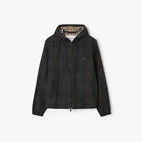 Check Cotton Newport Hooded Jacket in Sand beige - Men | Burberry® Official