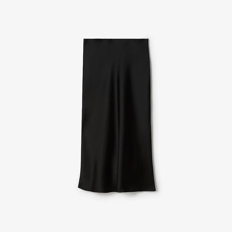 Satin Skirt in Black - Women | Burberry® Official