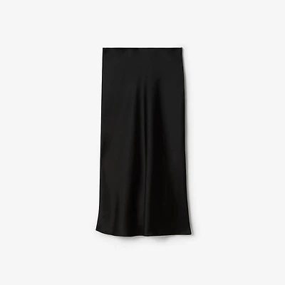 Satin Skirt in Black - Women | Burberry® Official