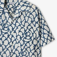 Regular Fit Knot Silk Shirt in Pool - Women | Burberry® Official