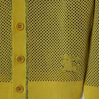 Cotton Nylon Mesh Cardigan in Spring | Burberry® Official