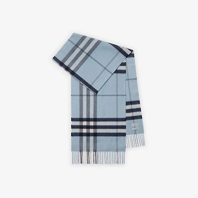 Check Cashmere Scarf in Bank | Burberry® Official