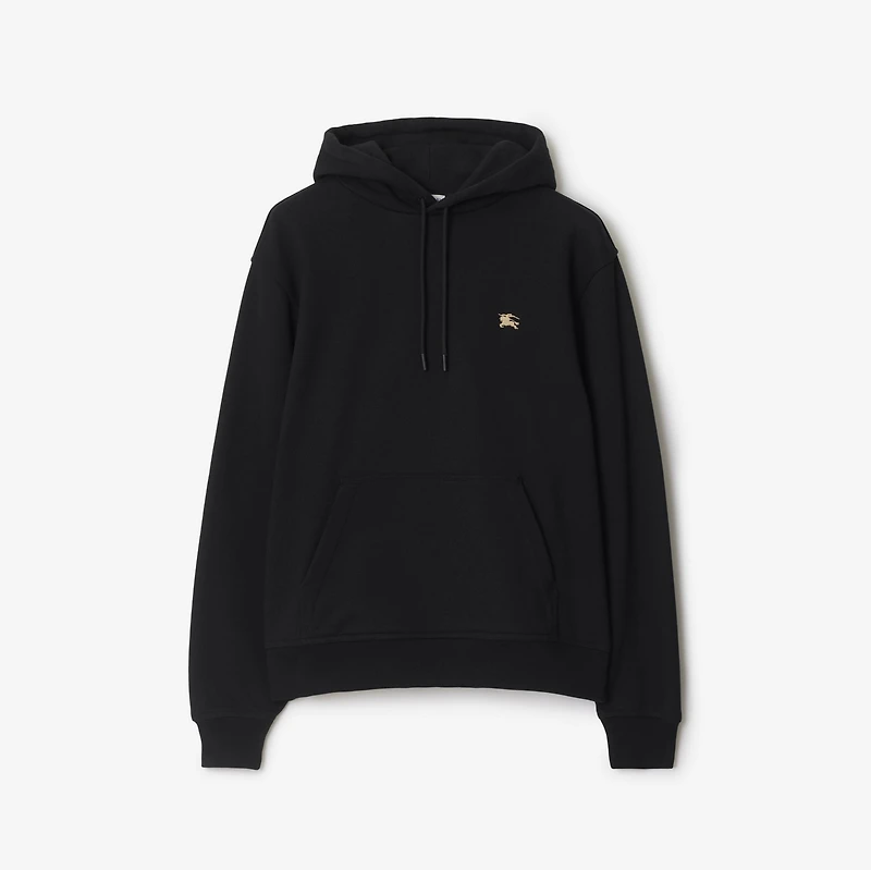 Knight Stamp Cotton Hoodie in Black - Men | Burberry® Official