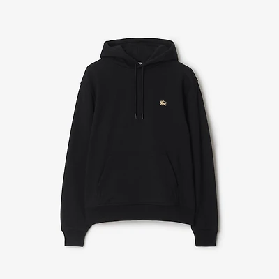 Knight Stamp Cotton Hoodie in Black - Men | Burberry® Official