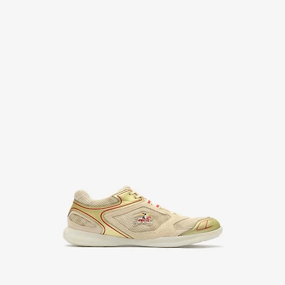 Check Matrix Sport Sneakers in Gold/clam beige - Men | Burberry® Official
