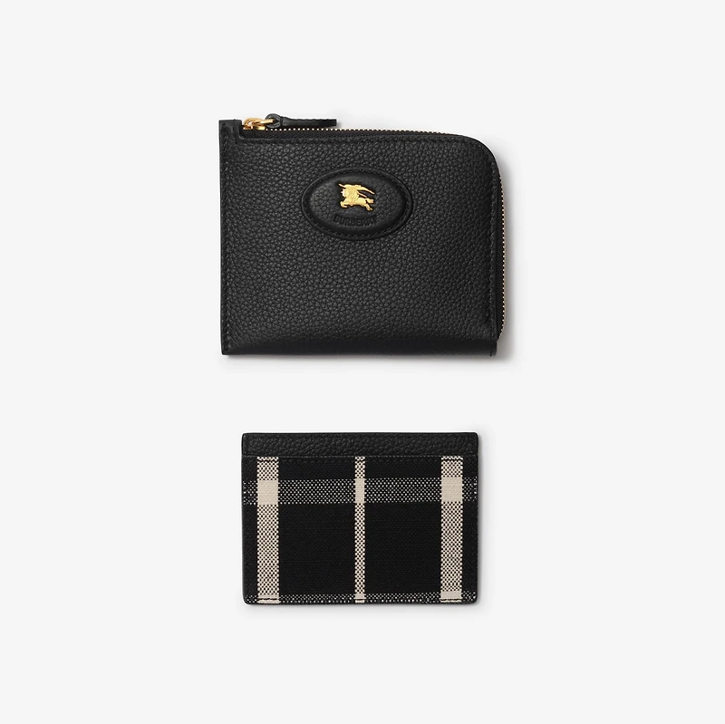 Bloomsbury Zip Wallet & Cardcase​ in Black/calico beige - Women, Leather | Burberry® Official