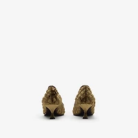 Quilted Velvet Cameo Slippers​ in Linden - Women | Burberry® Official