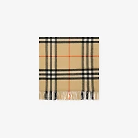 Wide Cross Stitch EKD Check Cashmere Scarf in Sand beige | Burberry® Official