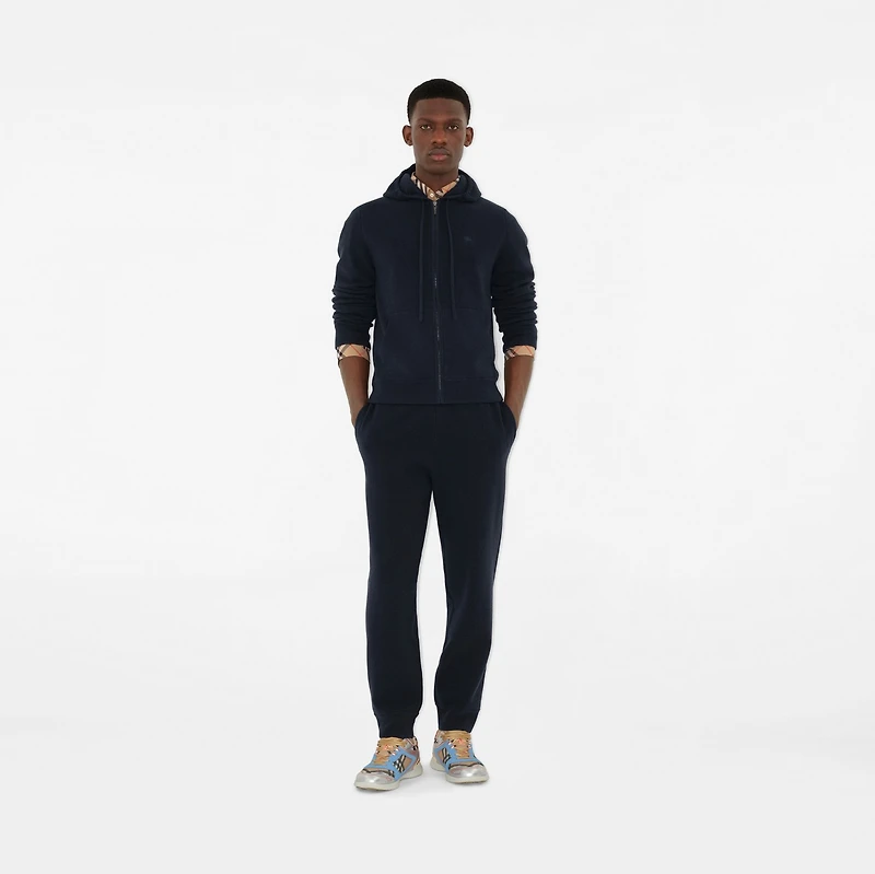 Cashmere Blend Zip Hoodie in Navy - Men | Burberry® Official
