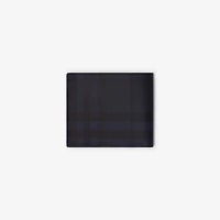 City Check Bifold Coin Wallet in Navy - Men, Technical, Cotton | Burberry® Official