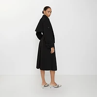 Long Canvas Trerose Trench Coat in Black - Women | Burberry® Official