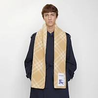 Check Wool Scarf in Sand | Burberry® Official