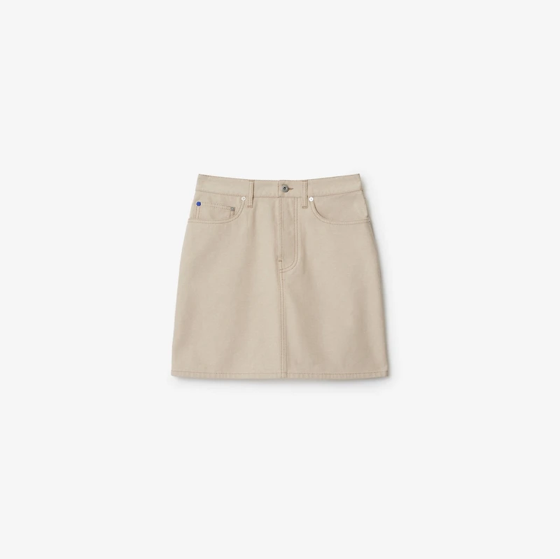 EKD Denim Mini Skirt in Rubble - Women, Cotton | Burberry® Official