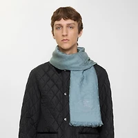 Wide Check Wool Silk Scarf in Index | Burberry® Official