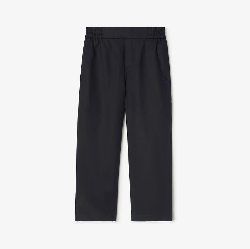 Cotton Blend Trousers in Storm | Burberry® Official