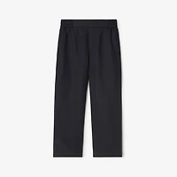 Cotton Blend Trousers in Storm | Burberry® Official