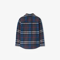 Check Cotton Shirt in Storm | Burberry® Official