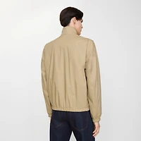 Reversible Cotton Harrington Jacket in Sparrow beige - Men | Burberry® Official