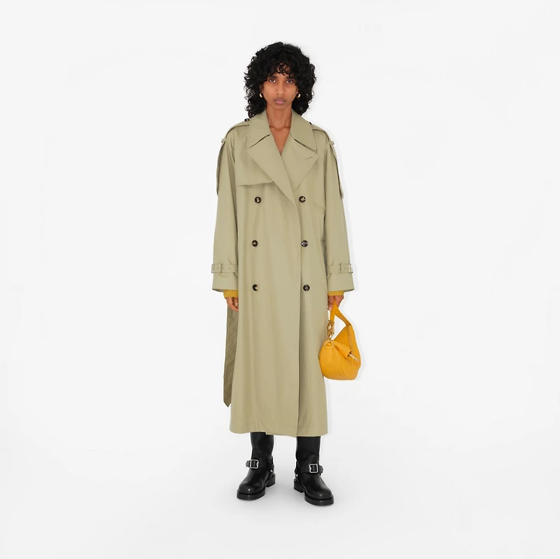 Long Gabardine Castleford Trench Coat in Hunter - Women | Burberry® Official
