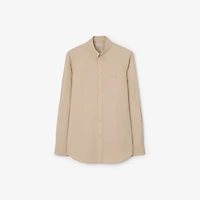 Slim Fit Cotton Shirt in Oatmeal beige - Men | Burberry® Official