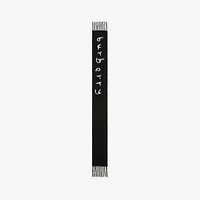 Reversible Logo Alpaca Wool Blend Scarf in Black | Burberry® Official
